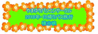 やまゆりパソコンサークル 2018年・日帰りバス旅行 横谷峡