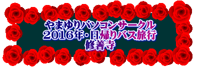 やまゆりパソコンサークル 2016年・日帰りバス旅行 修善寺